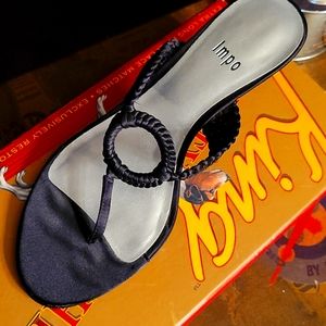 IMPO Kitten Heel Black Sandal